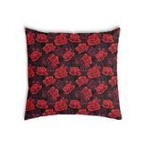 Gesundheitskissen Schwarz mit roten Rosen
