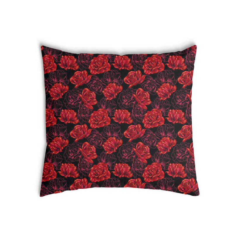 Gesundheitskissen Schwarz mit roten Rosen