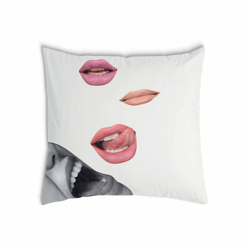 Gesundheitskissen Weiß mit Lippen