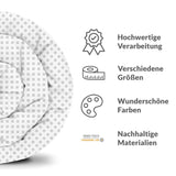 Therapiedecken Baumwollbezug Weiß mit zarten Karos