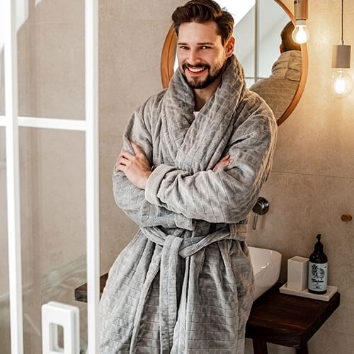 bademantel mit gewicht
