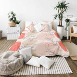 Therapiedecken Baumwollbezug Beige mit abstraktem Gesicht