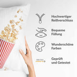 Gesundheitskissen Weiß mit Popcorn