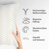 Gesundheitskissen mit goldener V-Form