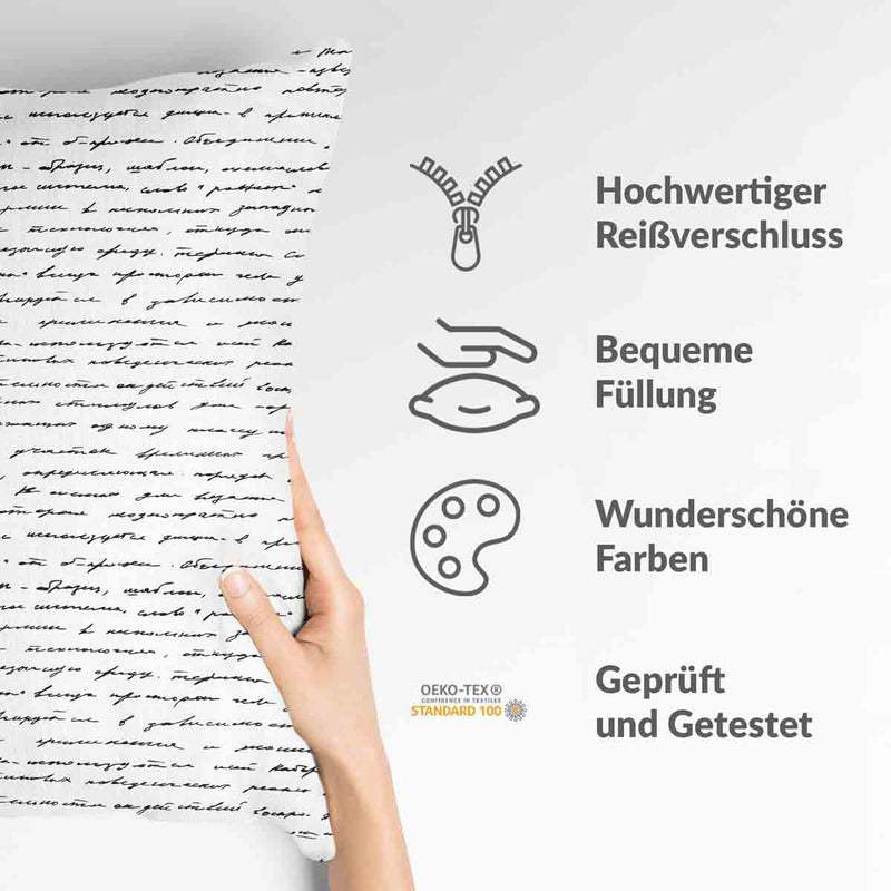 Gesundheitskissen Weiß mit Schriftzug