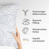 Gesundheitskissen blaue Wellen