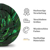 Therapiedecken Bettwäschen Set Grün mit chinesischen Schriftzeichen