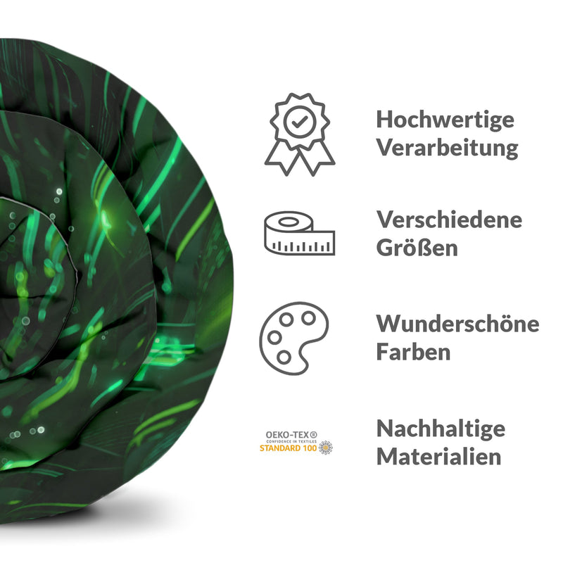 Therapiedecken Bettwäschen Set Grün mit chinesischen Schriftzeichen