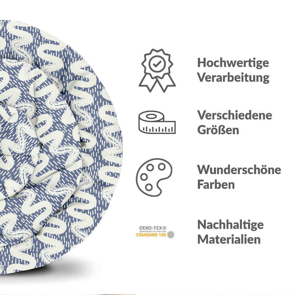 Therapiedecken Bettwäschen Set blau weiße Wellen