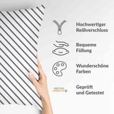 Gesundheitskissen Graue Querstreifen