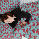 Therapiedecken Bettwäschen Set Rot Origami