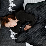 Therapiedecken Bettwäschen Set Schwarz mit Spinne
