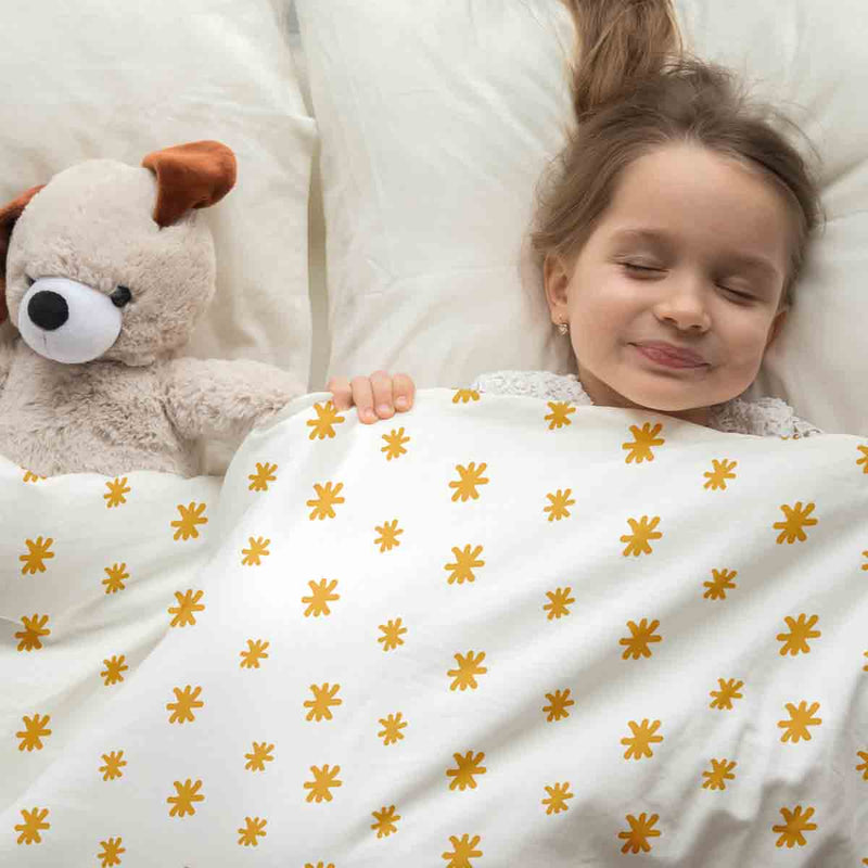 Therapiedecken Bettwäschen Set gelbe Blumen